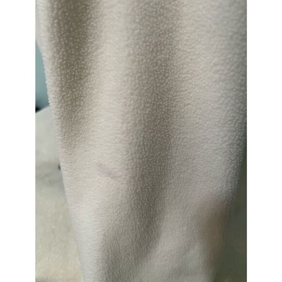 Bobbie Brooks Fleece Pullover Jacket Cream White with Black‎ Trim M - Picture 6 of 7